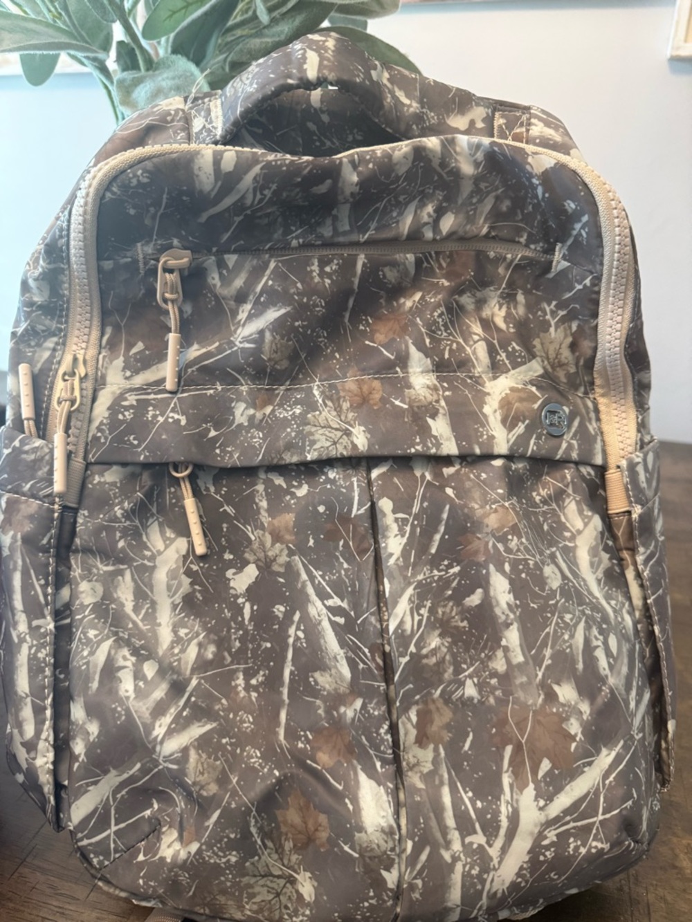 Camouflage Everyday Backpack - Neutral Tan Accents